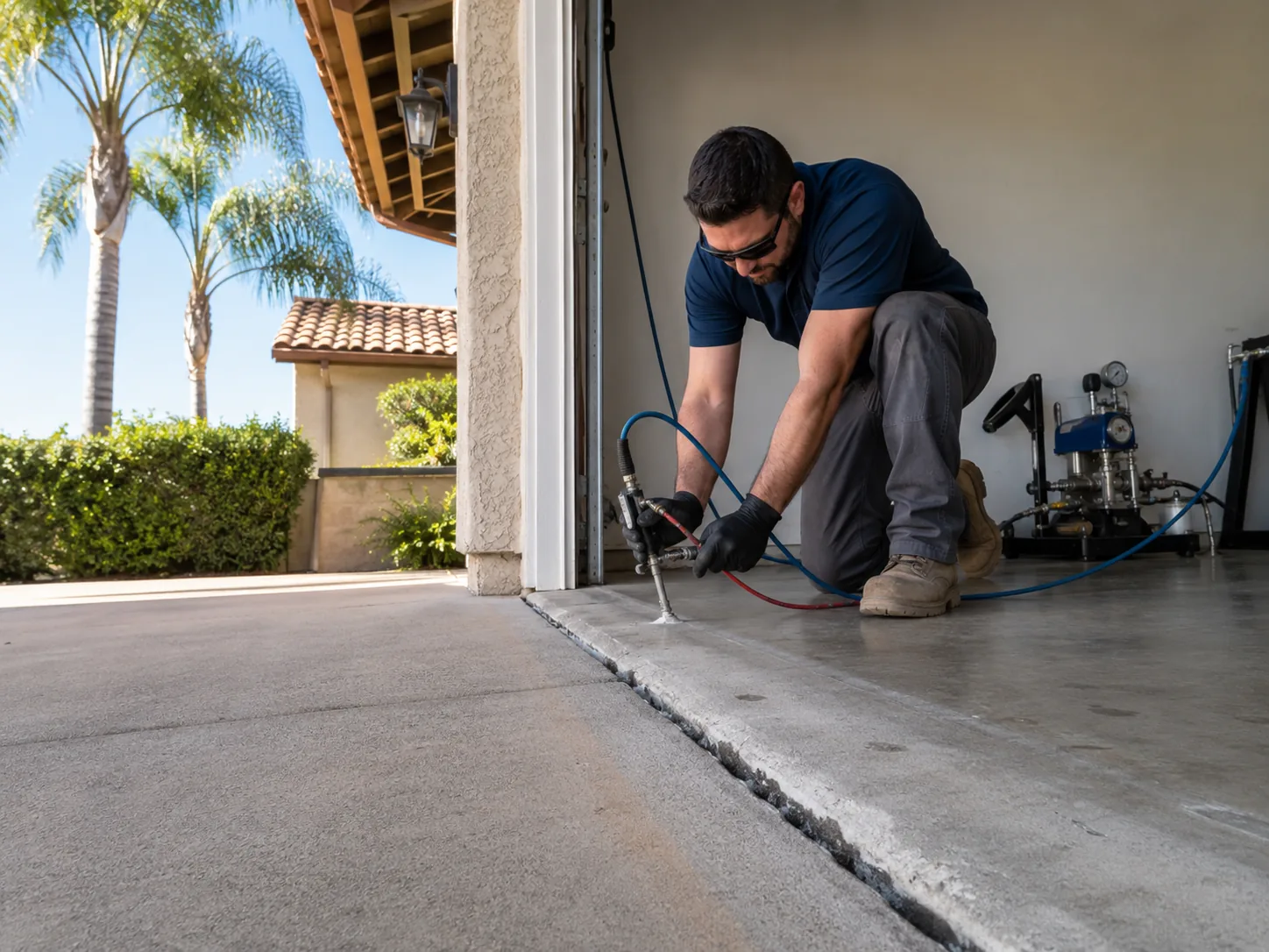 Garage Floor & Apron Leveling Orange County