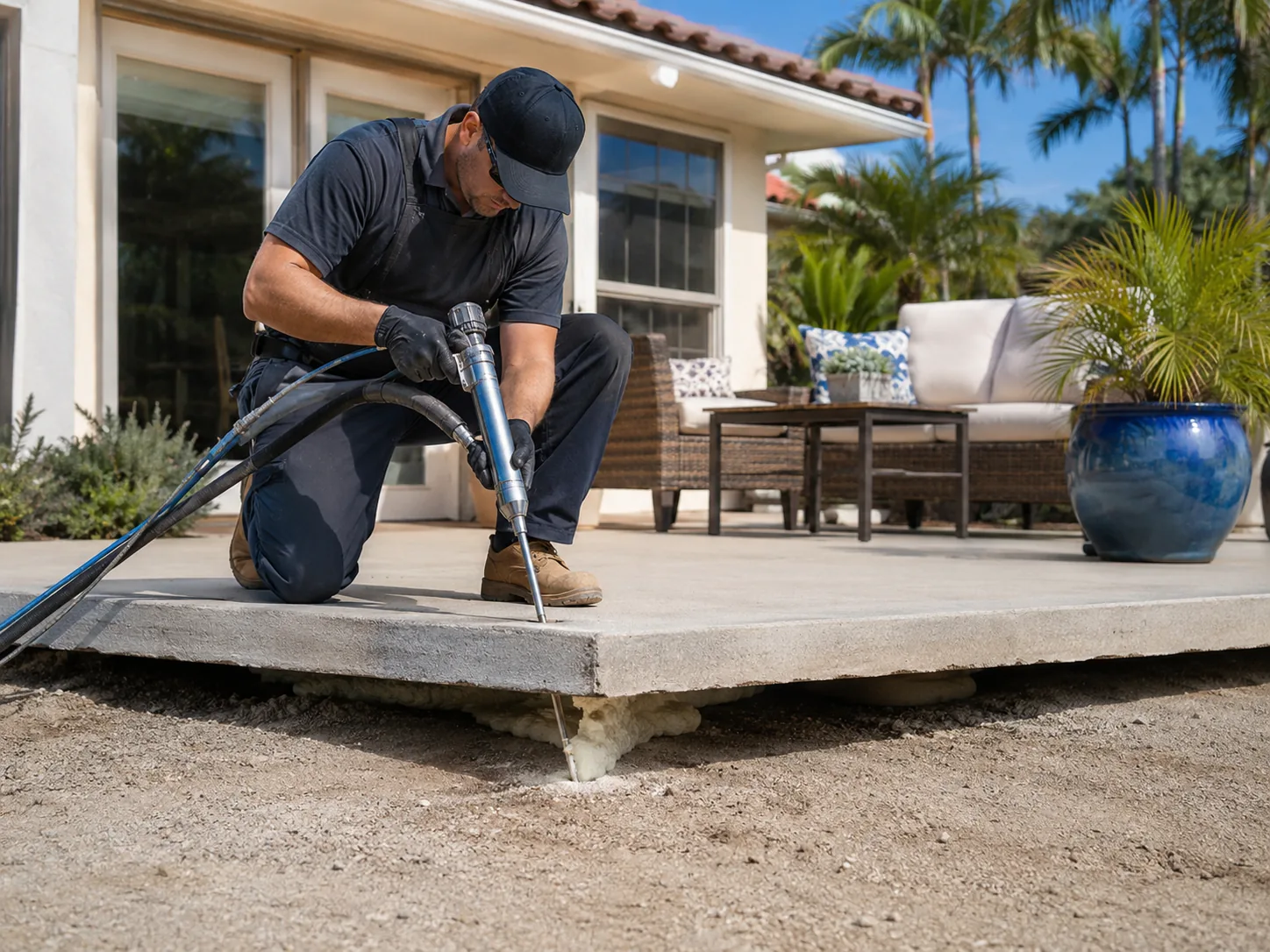 Patio Concrete Leveling Orange County