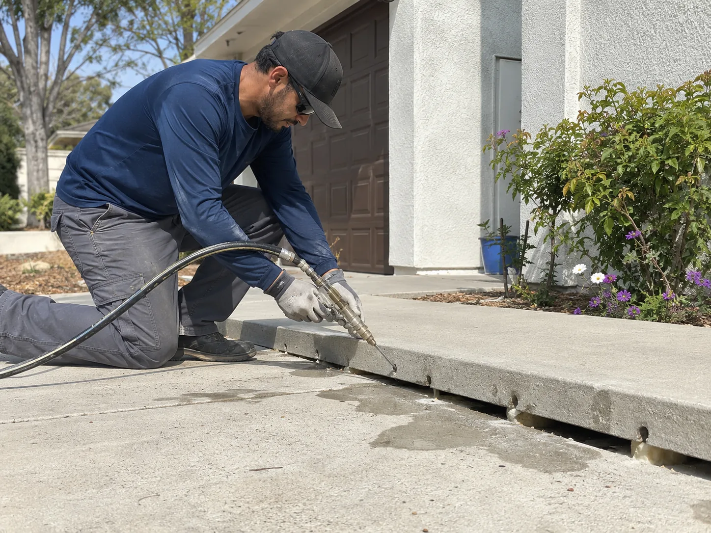 Orange County sidewalk leveling